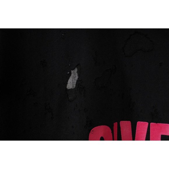 Givenchy Mens Logo T Shirt Large Black Pink Distressed Cotton Barneys NY Collab - Picture 6 of 9